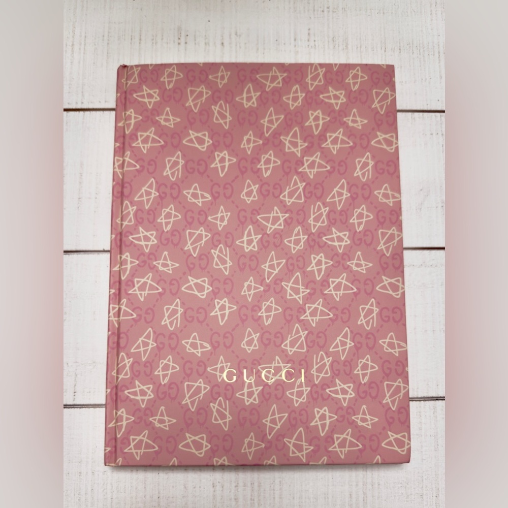 Rare Gucci Pink Star Pattern Notebook